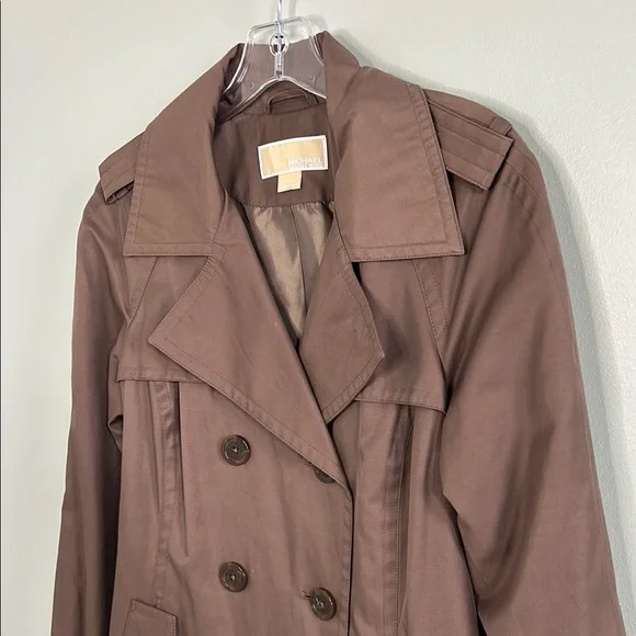 *SOLD* Brown Double-Breasted Trench Coat - Picture 6 of 10